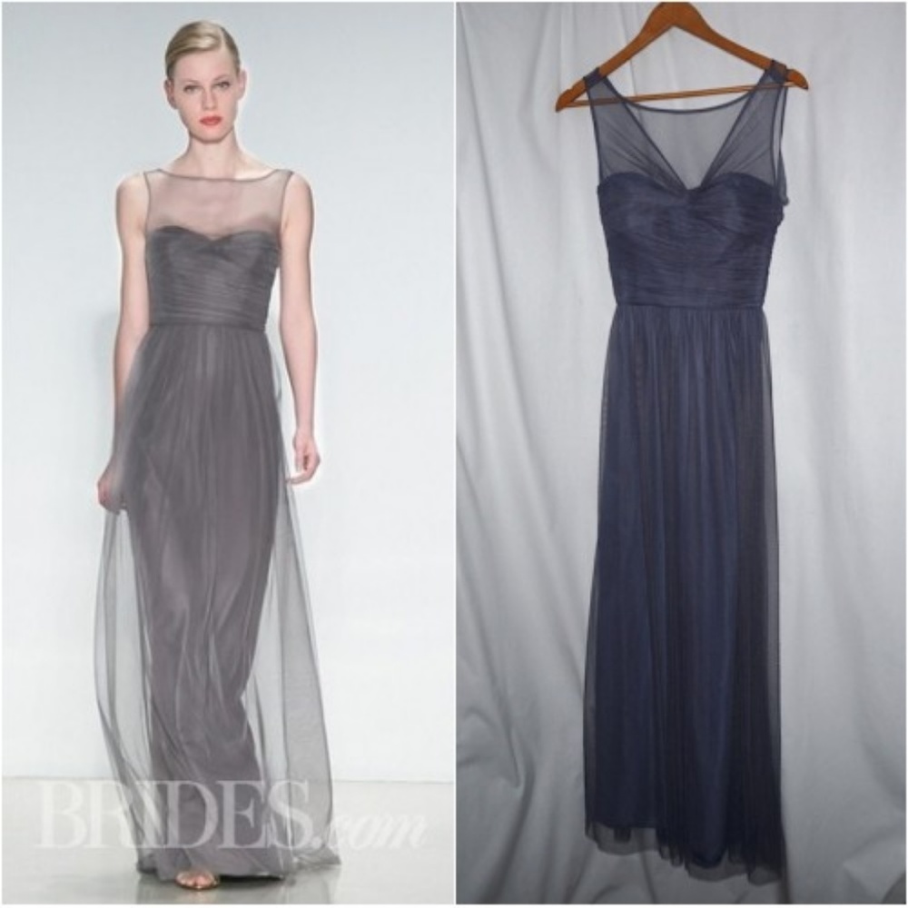 Amsale Gray Maxi Dress
